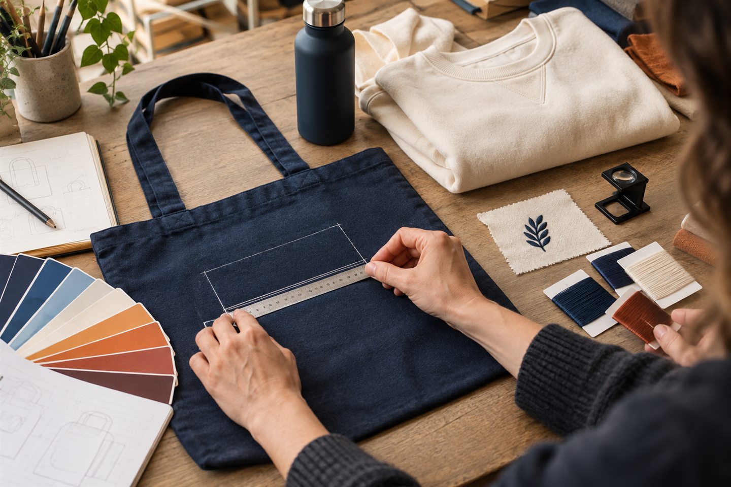 Prüfung von Maßen, Farben, Materialien und Verarbeitung vor der Produktion
