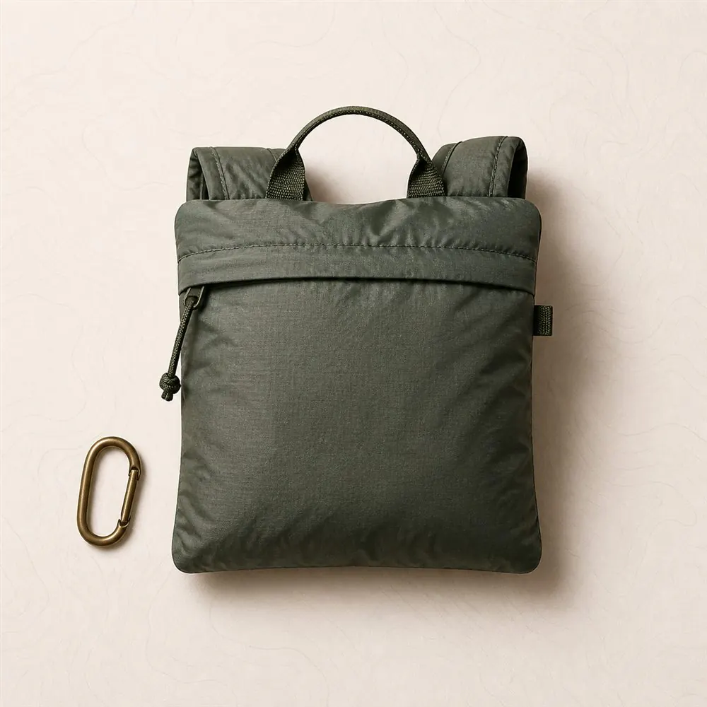 Folding Backpack — Poliestere riciclato idrorepellente