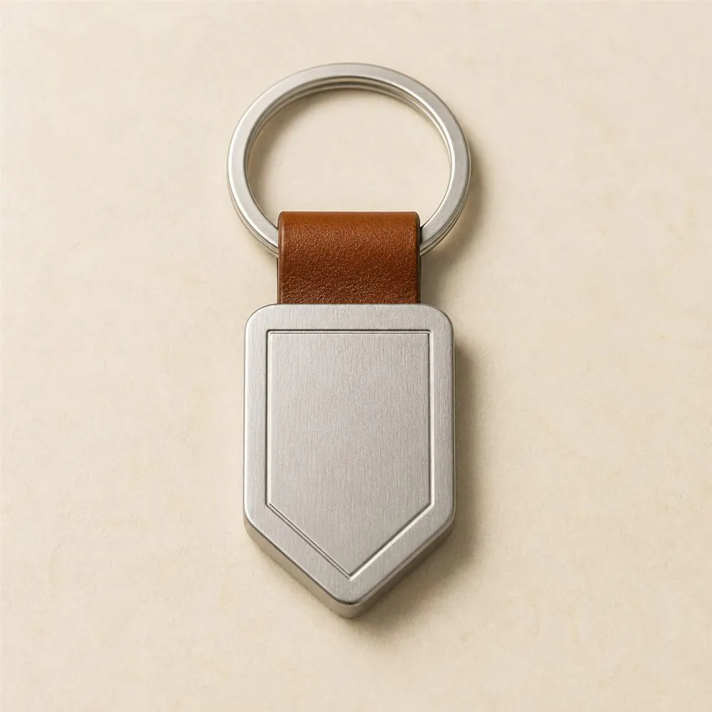 Keyring Tag — Metallo riciclato, legno o sughero